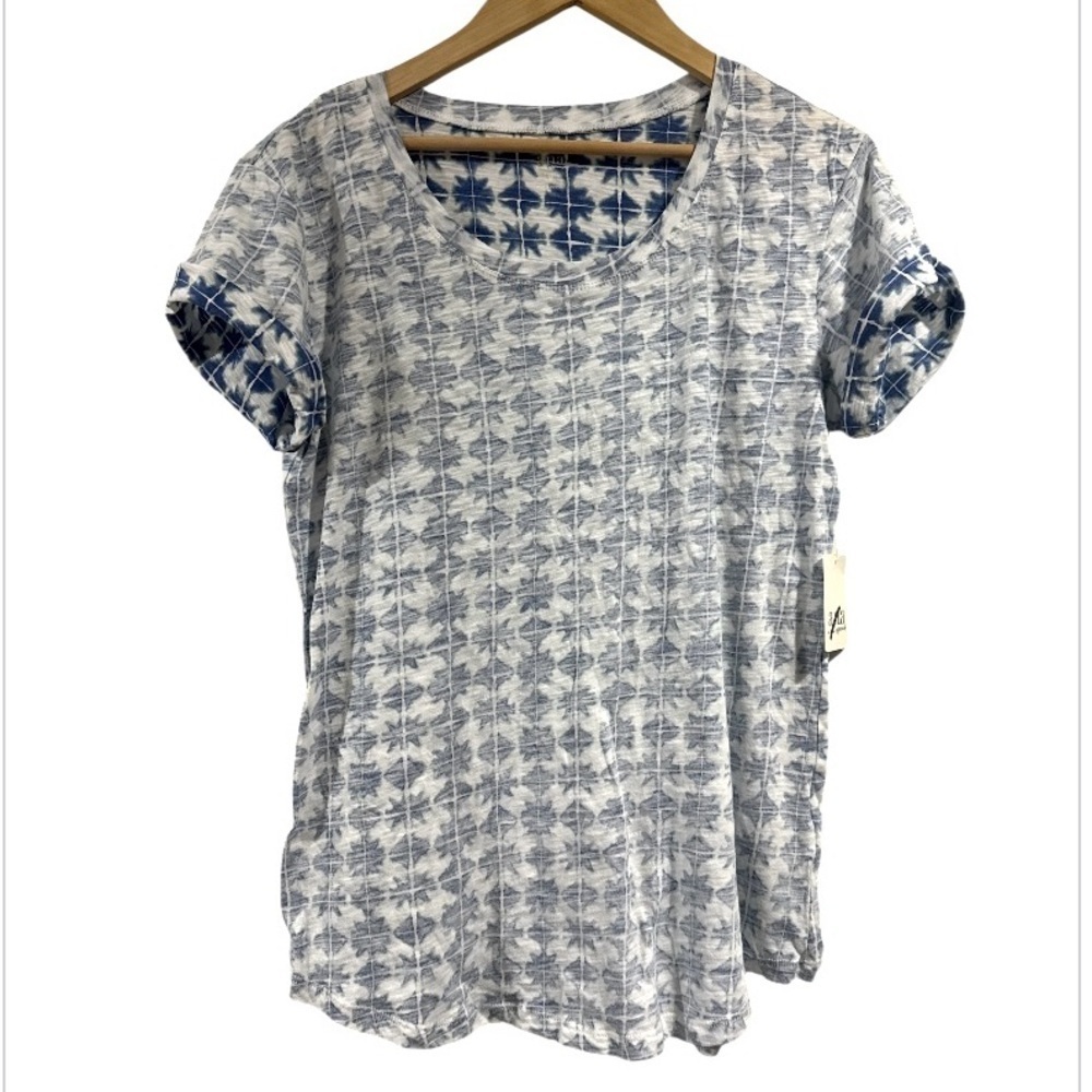 Ana medium shirt cuffed short sleeve top inside out tie dye medium soft casual